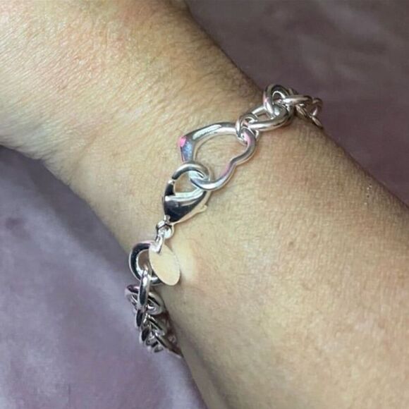 The Love Heart Link Bracelet in 925 silver - Picture 7 of 10